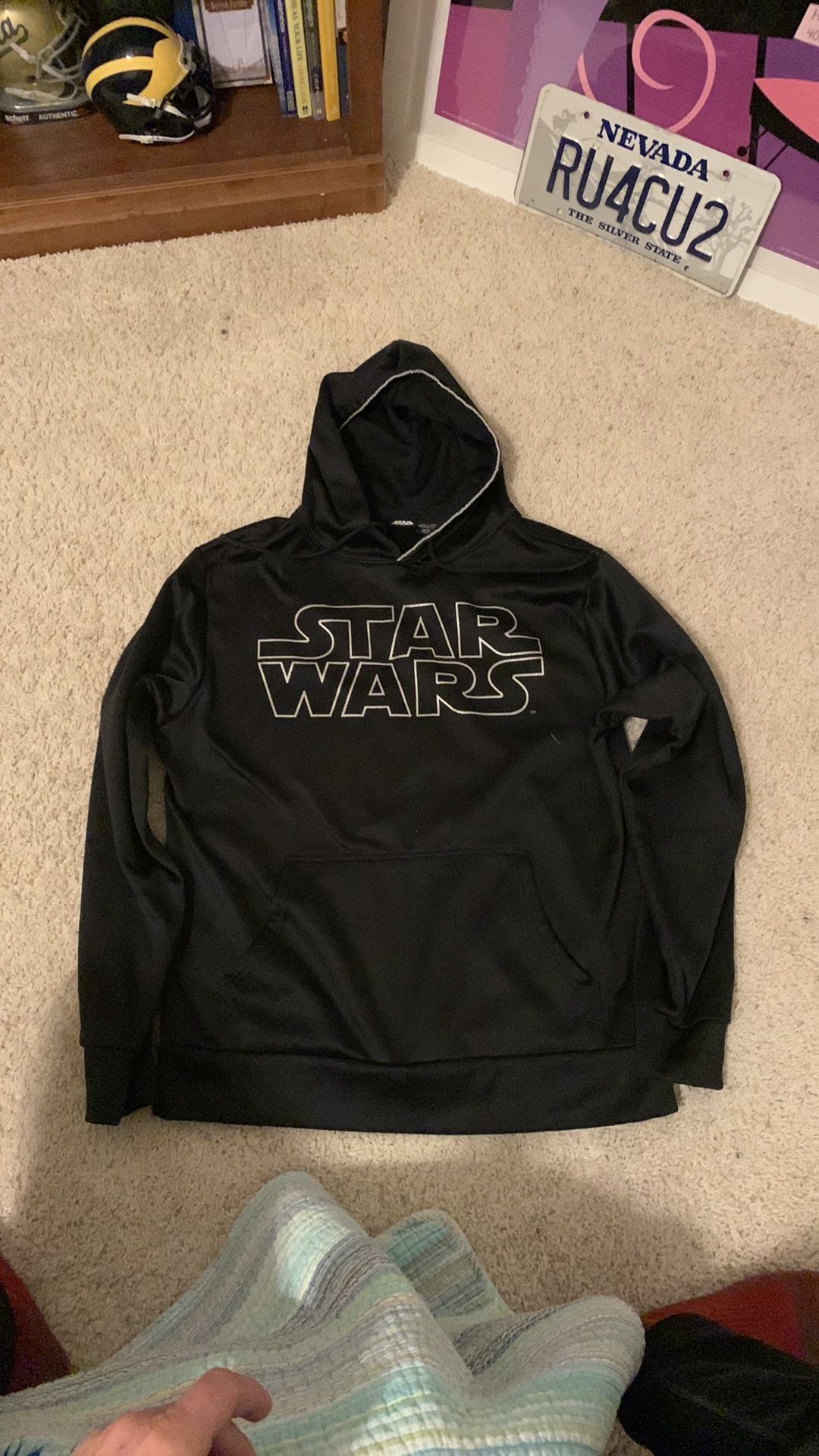 Official Star Wars Black with Reflective Gold Pullover Hoodie