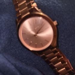 AUTHENTIC MICHAEL KORS MK3197 SLIM RUNWAY ROSE GOLD WATCH 42MM RUNNING