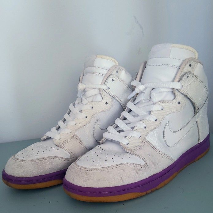 Nike Dunk High Deluxe Ostrich White Hyacinth 312032-111 Size 10 Nike Dunk Deluxe High White Hyacinth for Sale | Authenticity  main image 4