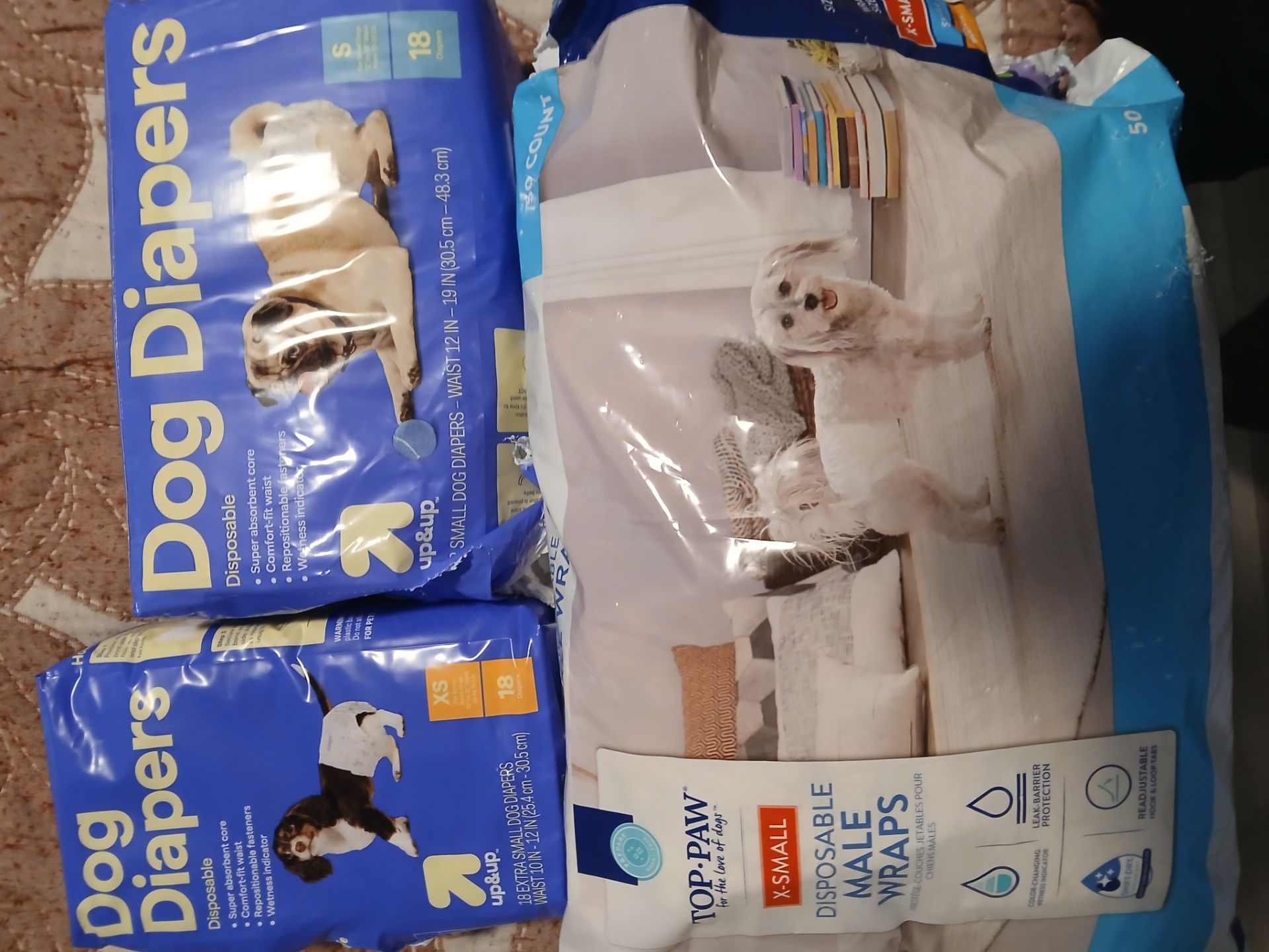 Male & Female Dog Diapers (S & XS)