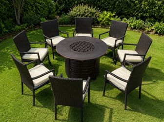 9 piece Patio furniture set with Fire pit