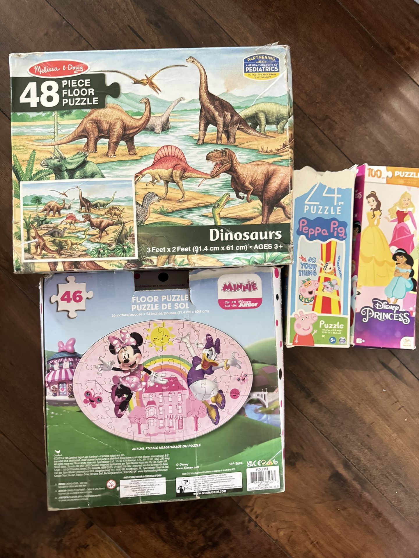 $8 - Puzzles - Melissa & Doug, Minnie, Peppa, Disney Princesses