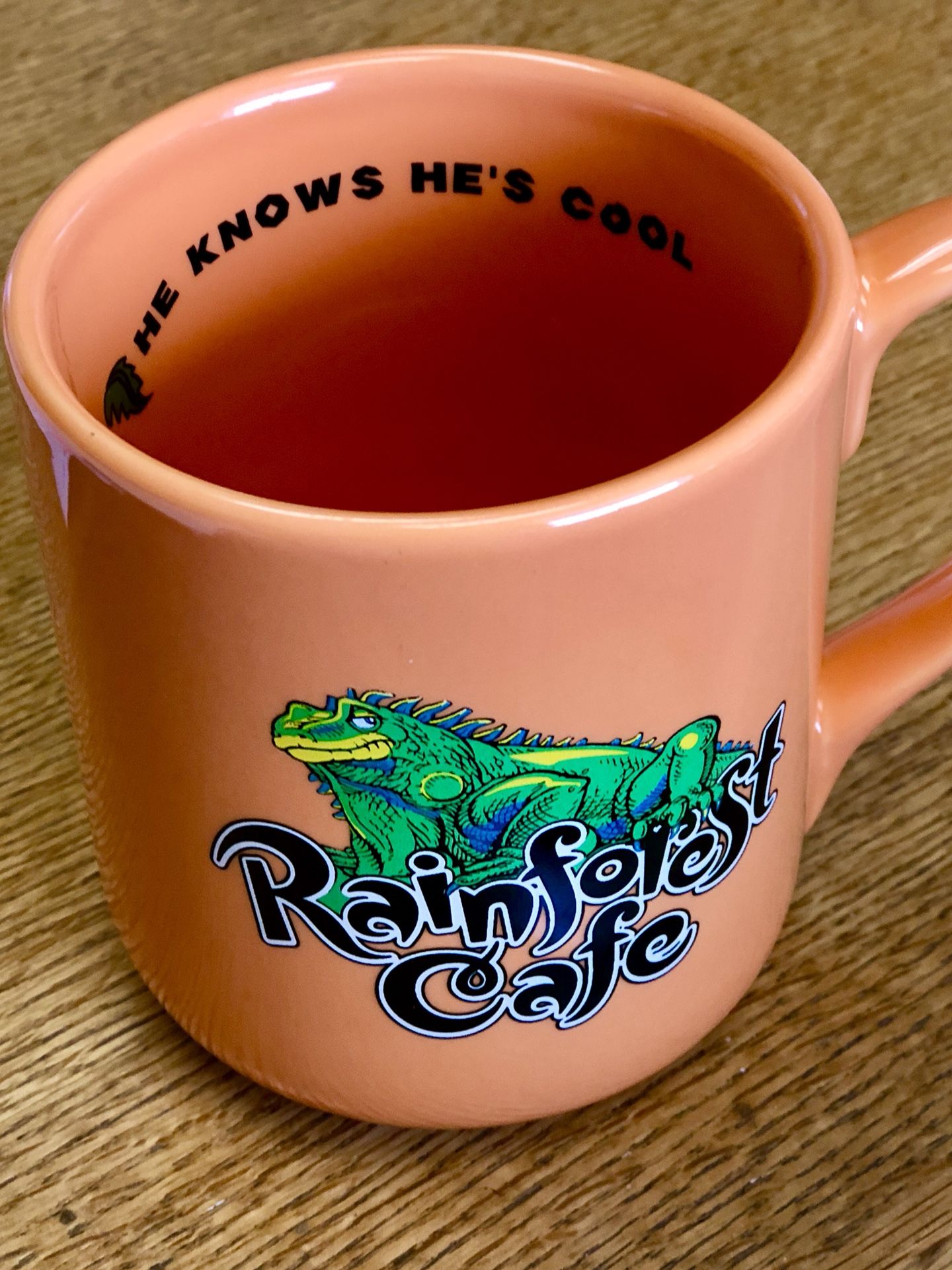 Very Large Rainforest Cafe mug. Iggy the iguana. In great condition. Like new.