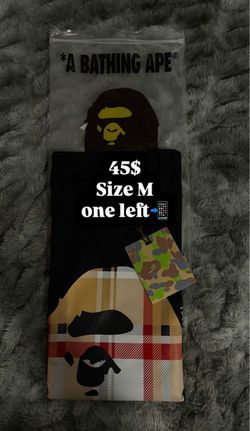 BAPE a bathing ape check shirt (black)