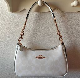 Signature Coach Teri Shoulder Bag CA548 Glacier White