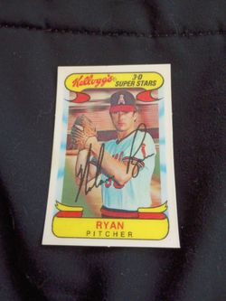Nolan Ryan Signed Kellogg's 3-D Super Stars Baseball Card