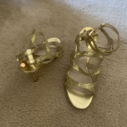 Michael Kors Gold Ankle wrap Sandle