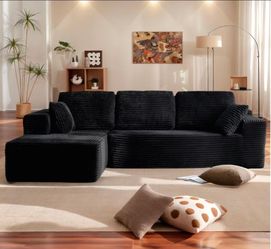 Boneless couch Modular L-Shape Sectional Couc, Single Sofa, Chaise Lounge, Deep Seat, Modern Minimalist UpholsteredCouches with Chaise No Assembly Reg