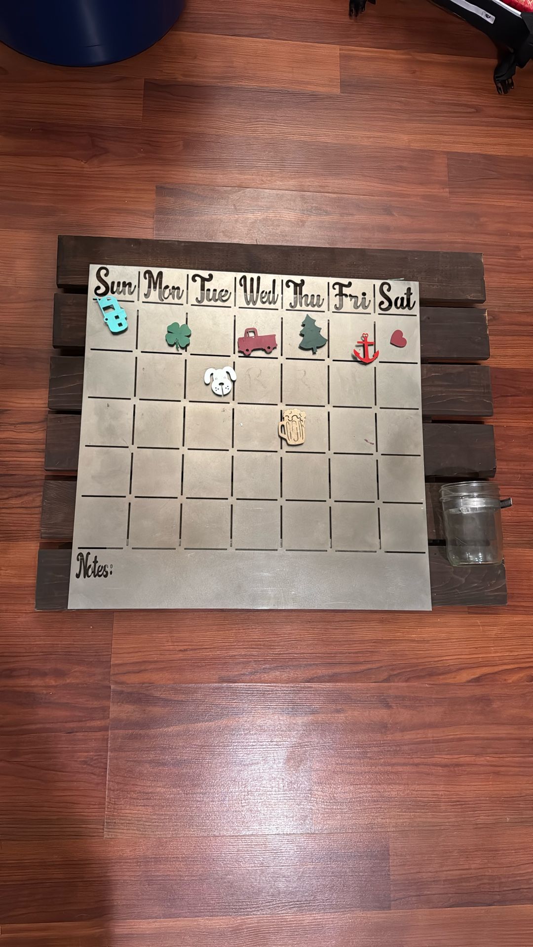 Handmade Weekly Planner On Dark Pallet