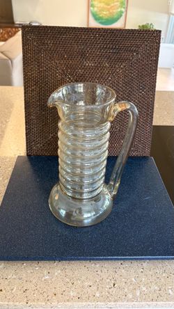 Art Deco Dunbar iridescent glasses & pitcher
