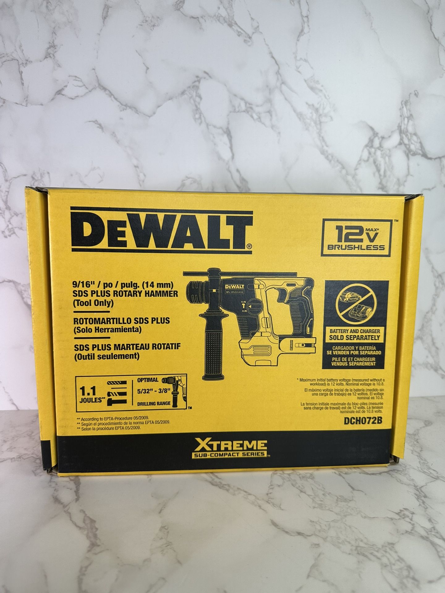 DeWalt DCH072B 12v Brushless 9/16" SDS Plus Rotary Hammer (Tool Only)