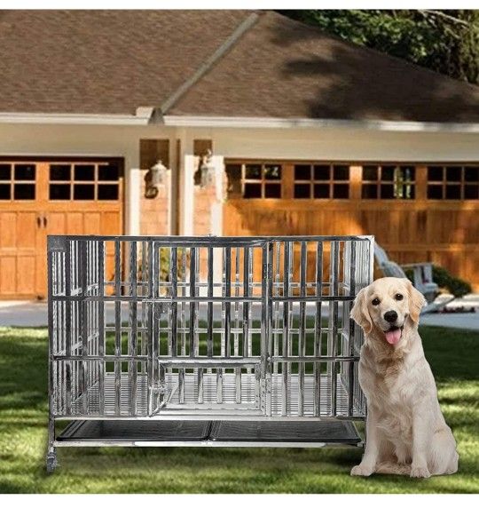 Confote pcs 48 Stackable Heavy Duty Dog Kennel Pet Stainless