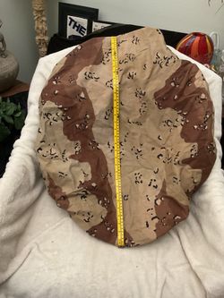    Vintage Desert Storm Camo Cover / Military Surplus Gear Cover – elastic edge 