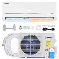 Mini Split Air Conditioner and Heater, 12,000 BTU, SEER2 18, 115V Inverter Energy-Efficient AC with Self-Cleaning, Remote and APP Control, Easy Instal