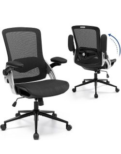 Ergonomic Mesh Office Chair with Flip-Up Arms