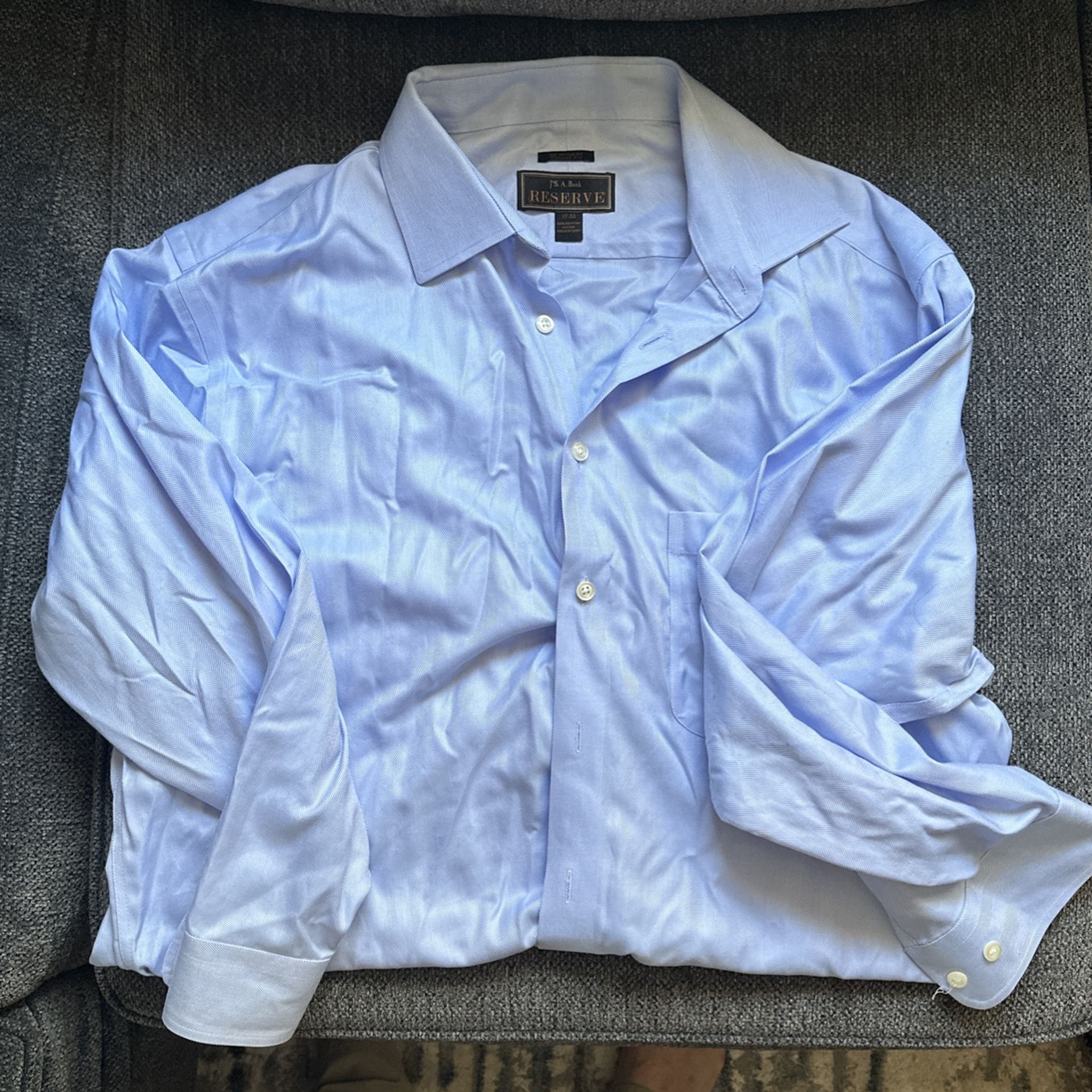 Joseph A Bank Reserve Powder Blue Dress Shirt 