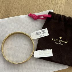 Kate Spade Engraved Gold Bangle