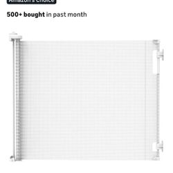 Retractable White Baby Gate Perma Child Safety 