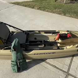 Native Slayer 12 Kayak “Ready-to-Fish” Package – Paddle, Seat, PFD + Anchor