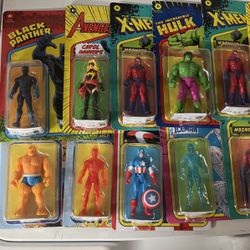 Marvel Legends Retro Cards Hulk Captain America 4 Inch Figures 
