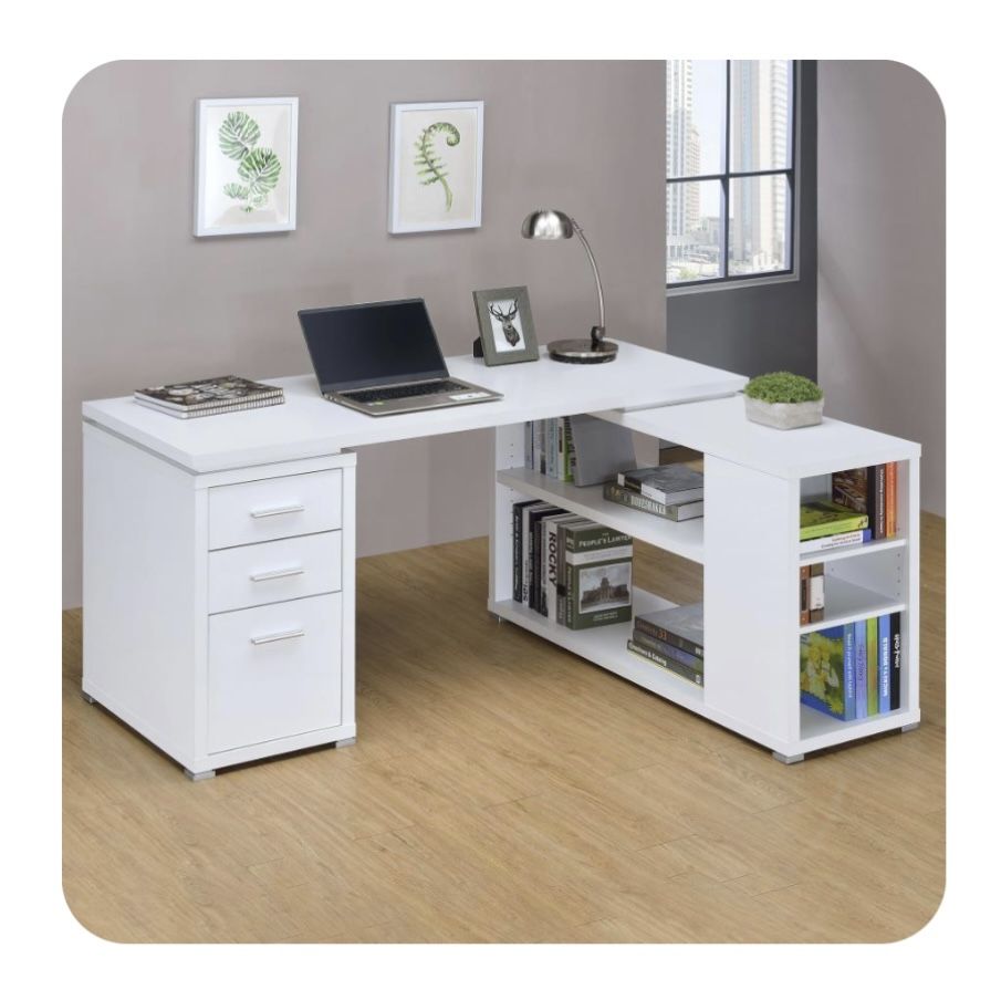 L-Shape Office Desk / Reversible Desk/ Computer Desk/ Gray Desk