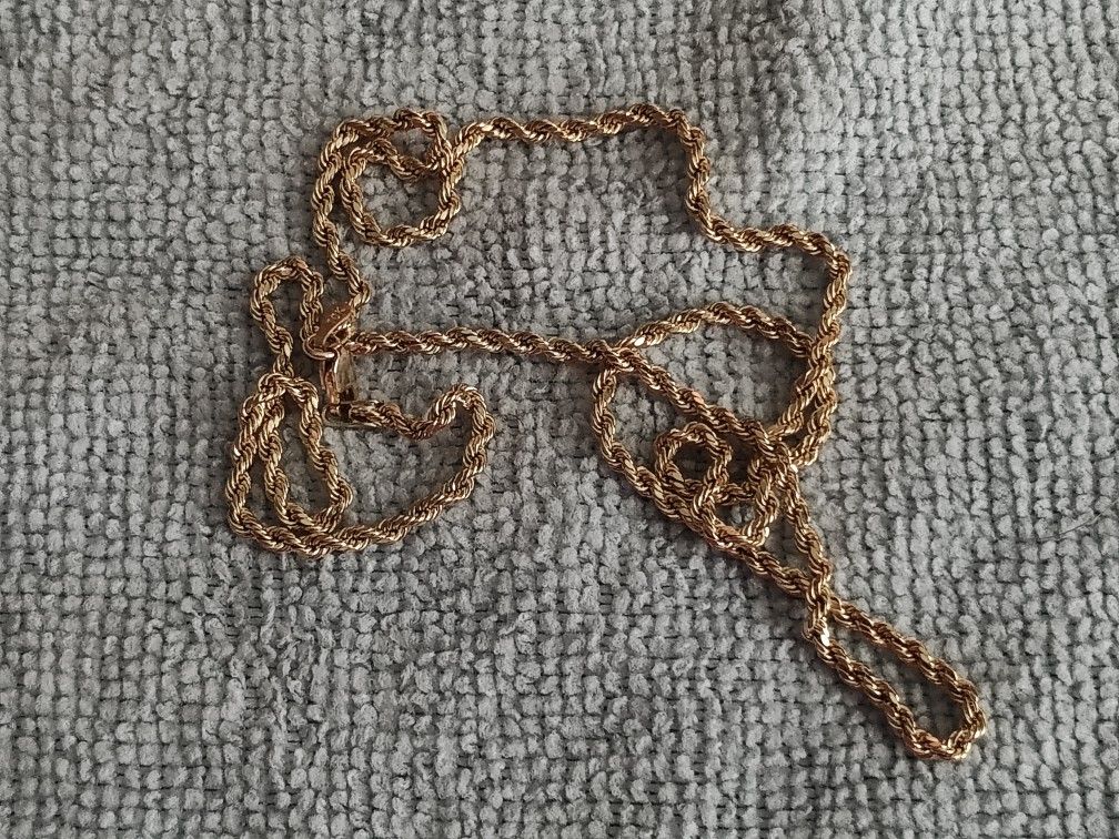 Solid 10k Gold Rope Chain