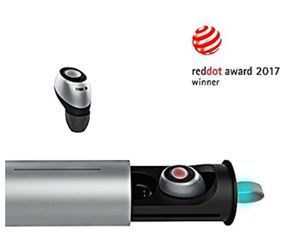 Wireless Headphones with Microphone bluetooth Earbuds for Running Gym (Silver)