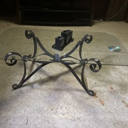 Glass Table With Two End Tables