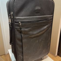 Vintage Leather Luggage Suitcase Antique 