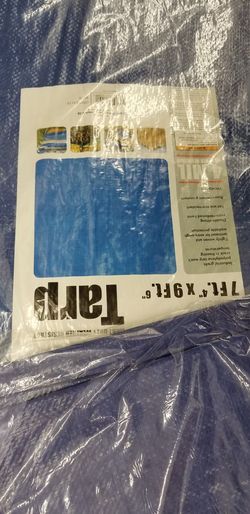 7ft x 9ft Tarp 1 Tarp Only 7'4" x 9'6" exact weather resistant