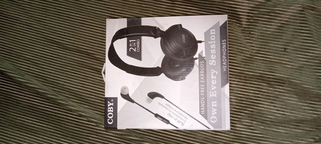 Brand New Original Coby 2 Piece Headphones Set