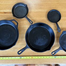 Cast Iron Skillets - Lot Of 5