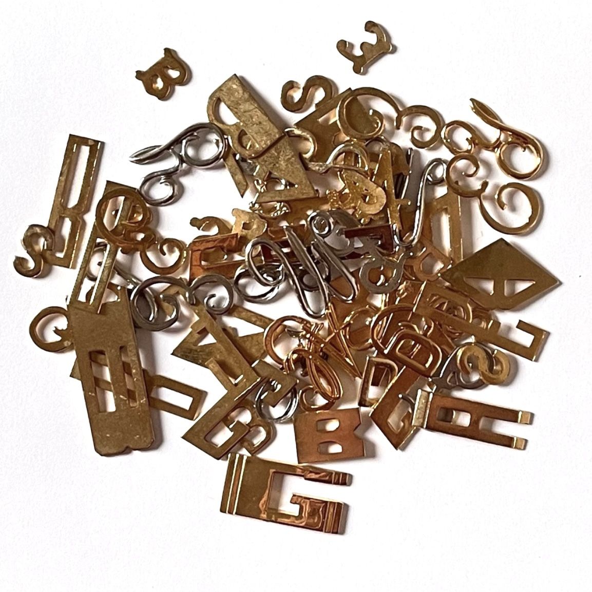 Vintage Findings // Lot of Mixed Initials // DIY