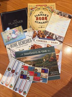Bundle of 8 2027 Planner, Calendar, Pocket Calendar, Magnet Calendar,  Receipts, Stickers
