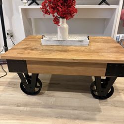 Rustic Wooden Coffee Table 