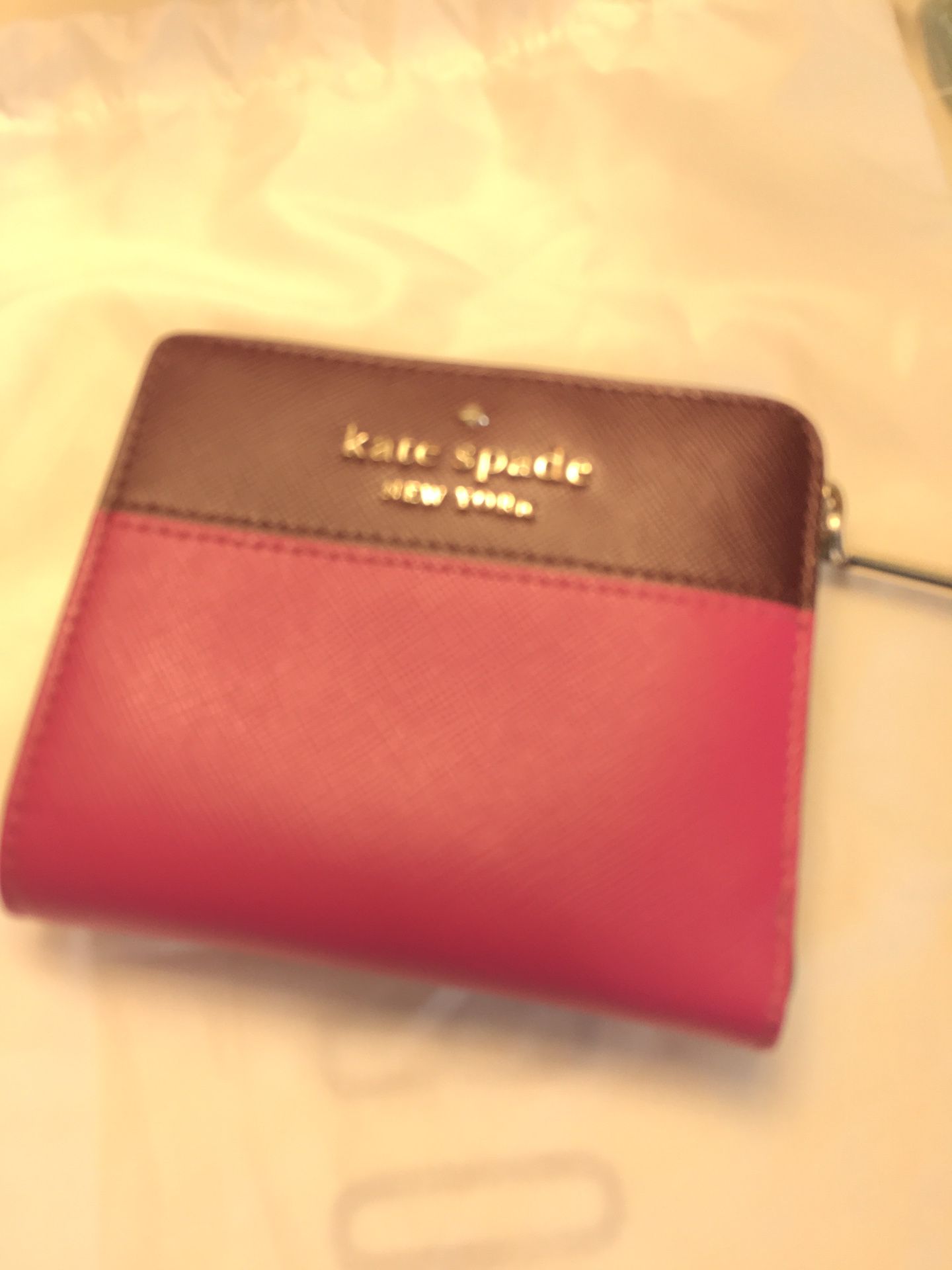Kate Spade Mini Case Wallet Pink And Imperial Tone 