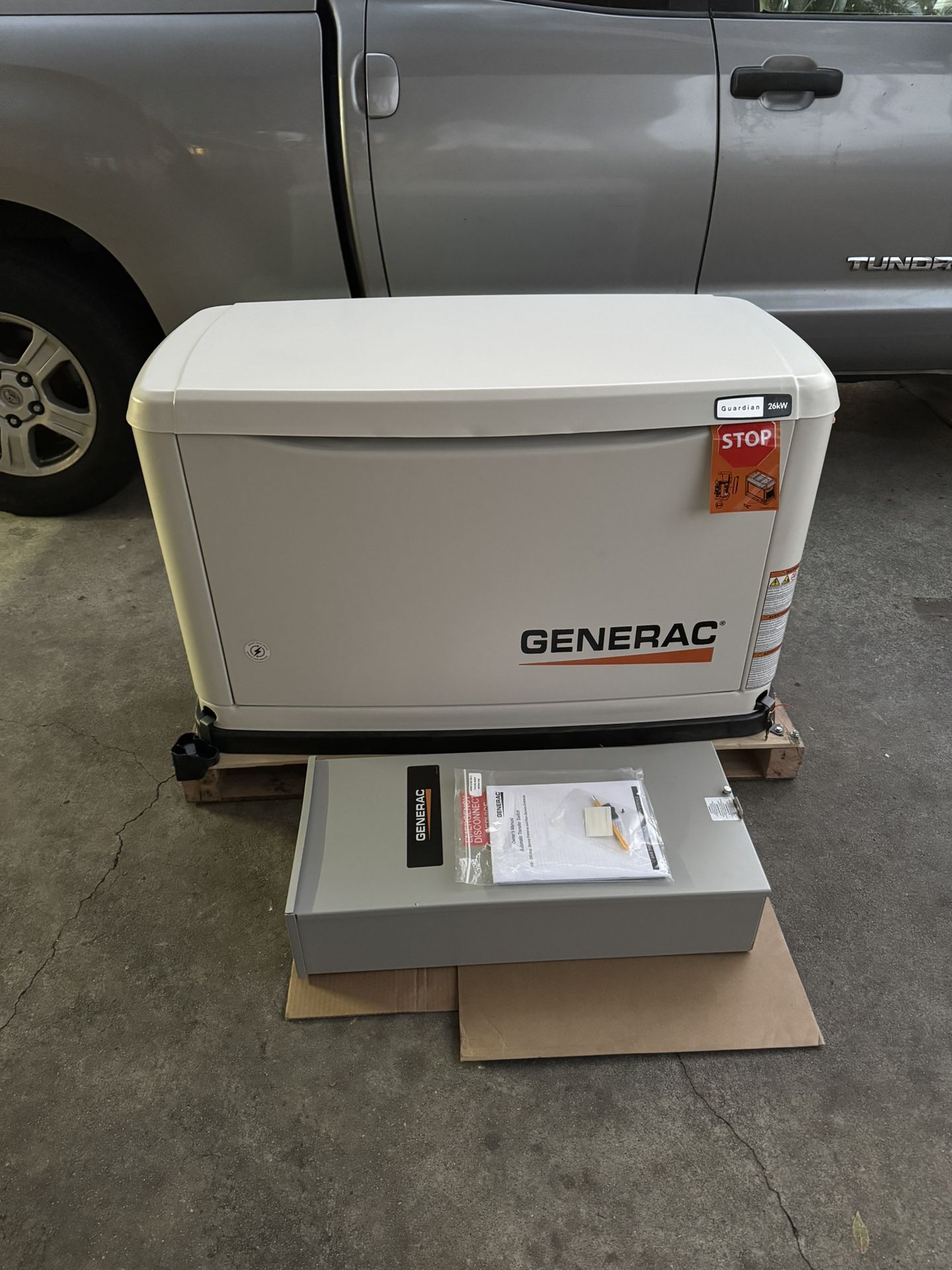 Generac 26,000 Watt - Dual Fuel Air- Cooled Whole House Home Standby Generator, Smart Home Monitoring & 200-AMP Transfer Switch