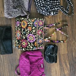 6 Various Size Purses. 3 Vera Bradley