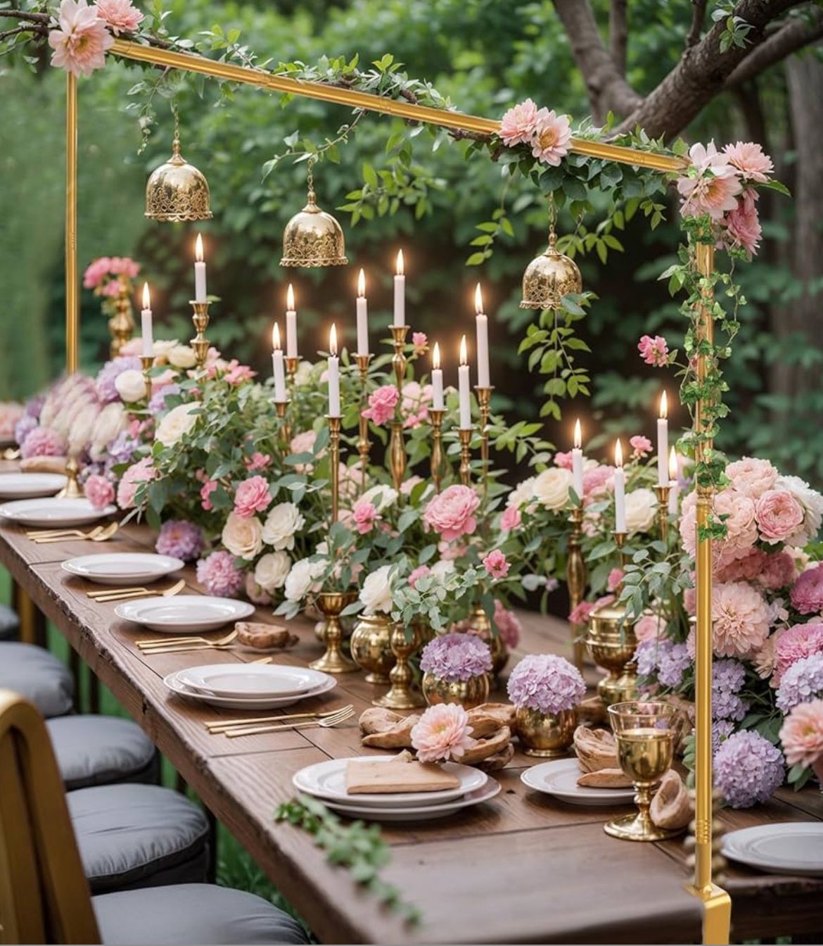 Over The Table Rod Stand For Flowers Balloons Lights Decorations