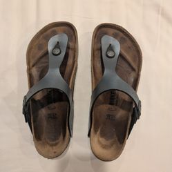 Birkenstock Gizeh Blue Size 7.5, EU 38
