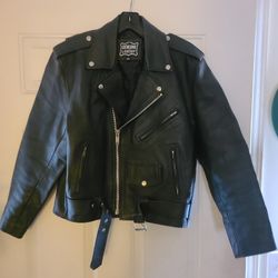 Men's Size 38 Leather Motorcycle Jacket