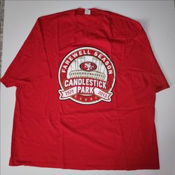 Mens 5XL vintage San Francisco 49ers "Farewell Season" T-shirt candlestick Park 2013