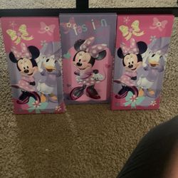 3 Minnie Mouse Wall Decor