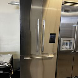 Fisher And Paykel 36”Wide Built In Stainless Steel French Style Refrigerator 