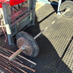 Olympic Weights 185 Lbs And Incline Adjustable Bench 