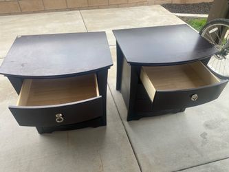 Matching Night stand dressers with two drawers one big one