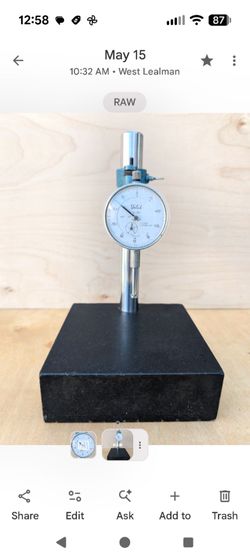 Dial indicator with granite base