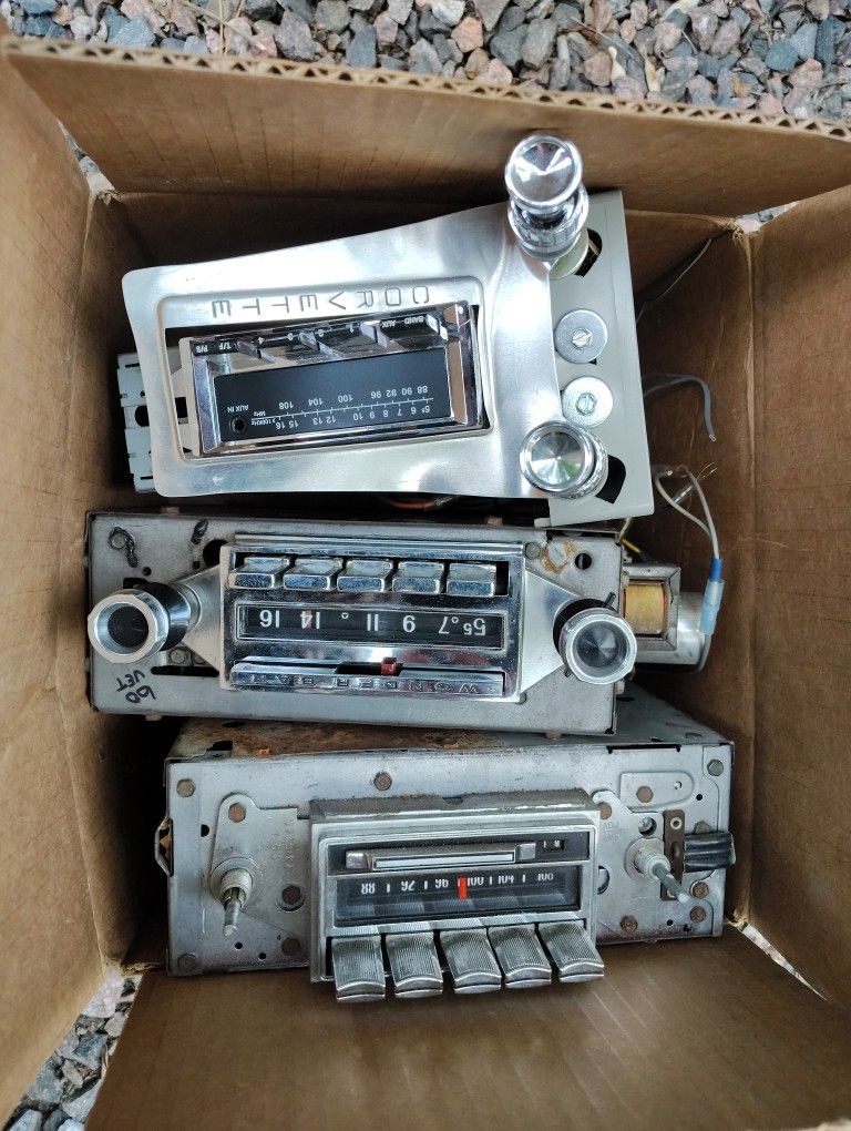 Vintage Corvette Car Stereos ( x3 ) (Ken Harrison; Wonder Bar; Komoko)