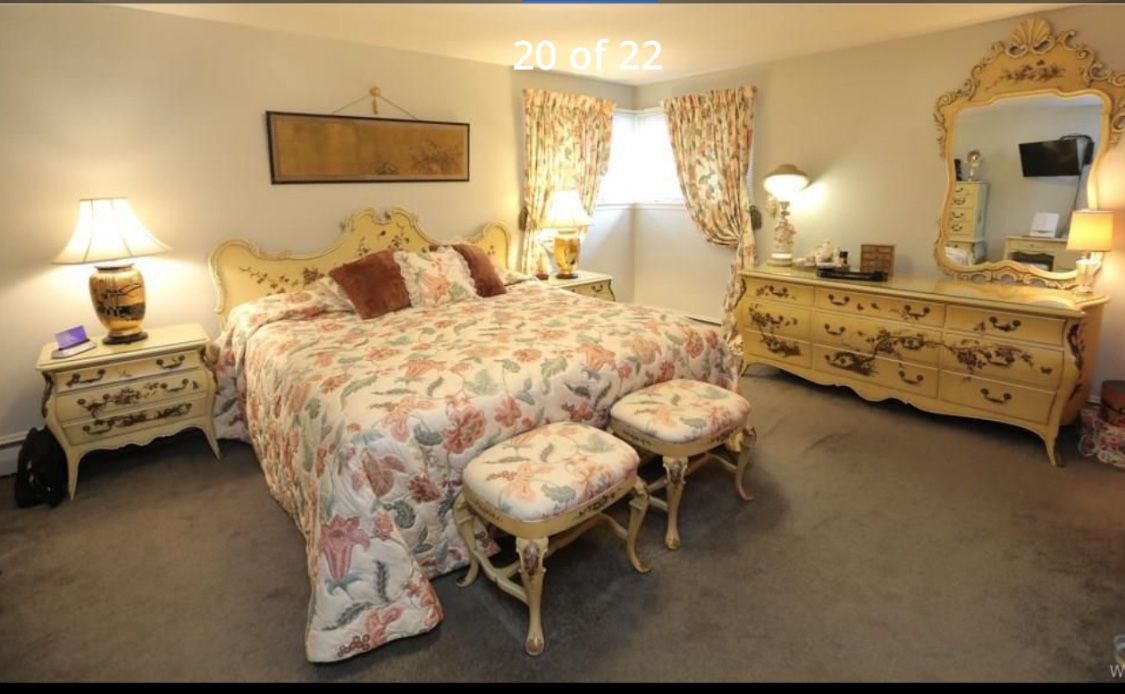 6pc John Widdicomb Bedroom Set w/King Mattress