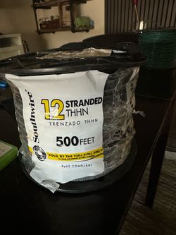 500' 12awg Stranded black wire